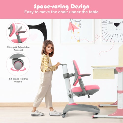 Gymax Kids Drafting Table Adjustable Height Study Desk Gymax Kids Drafting Table Adjustable Height Study Desk