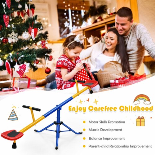 Kids Seesaw Swivel Teeter Totter Playground Equipment 360° Rotation Perspective: right