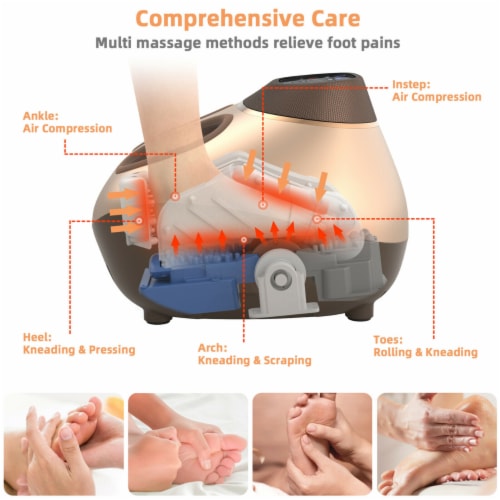 Shiatsu Foot Massager Massage Machine Kneading Rolling Air Compression for Foot Perspective: right