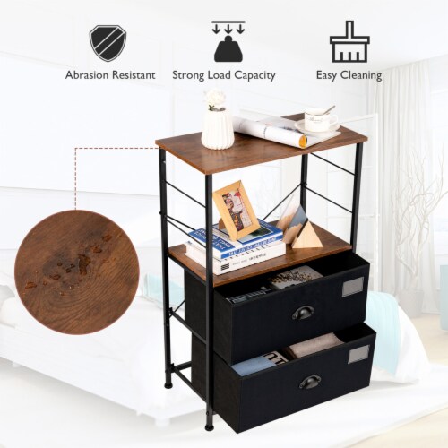 Shelf with sales fabric drawers