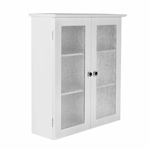 Teamson Home Bathroom Wall Storage Cabinet Space Saver w/ 3 Shelves White Perspective: right