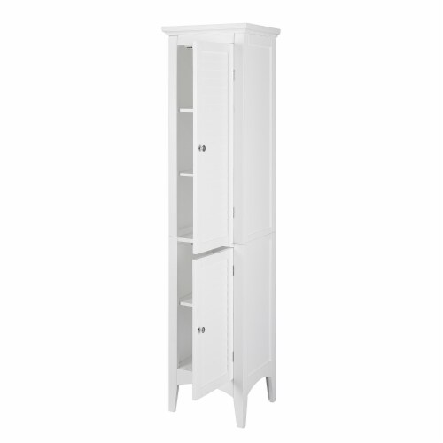 Elegant Home Fashions Wooden Bathroom Linen Storage Cabinet