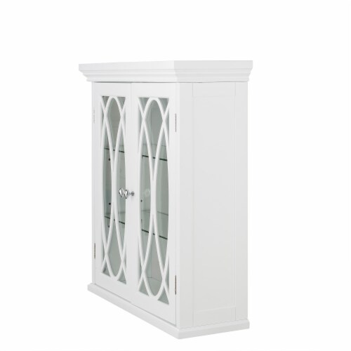 International Concepts ELG-637 Florence Two Doors Wall Cabinet, Tempered Glass - 24 H in. Perspective: right