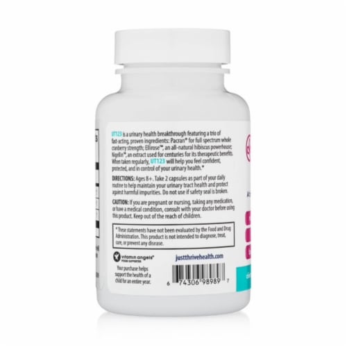 Just Thrive® UT123 Dietary Supplement Capsules Perspective: right