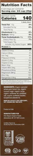 One Degree Organic Foods Sprouted Brown Rice Cacao Crisps Cereal Perspective: right
