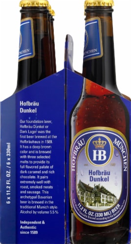 Hofbrauhaus Hofbrau Dunkel Beer Perspective: right