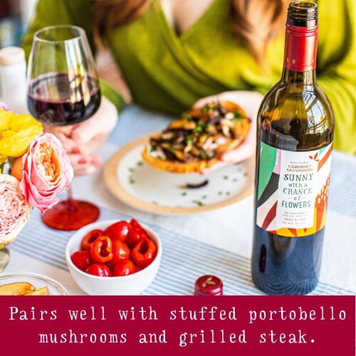 Sunny with a Chance of Flowers Cabernet Sauvignon California Red Wine Perspective: right