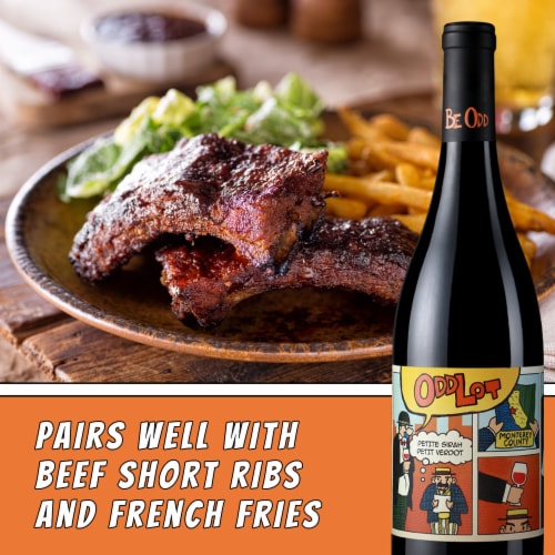 Odd Lot Petite Sirah-Petit Verdot Red Blend Perspective: right