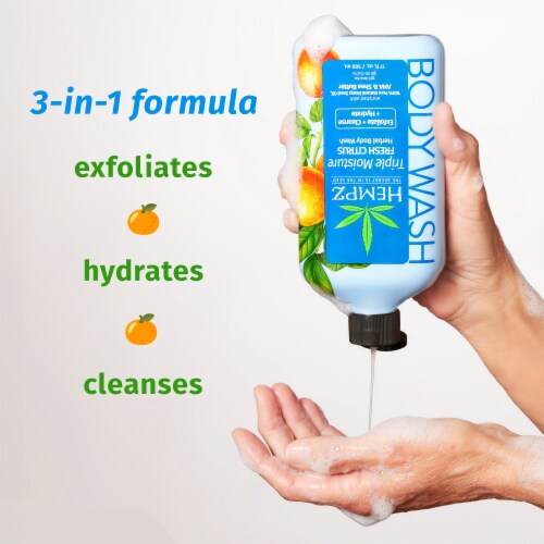 Hempz Triple Moisture Fresh Citrus Herbal Body Wash Perspective: right