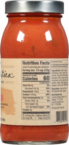 Cucina Antica® La Vodka Premium Cooking Sauce Perspective: right