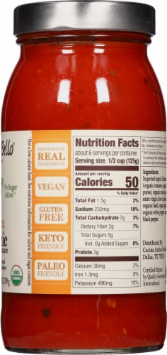 Organico Bello Organic Marinara Pasta Sauce Perspective: right