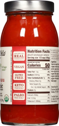 Organico Bello Organic Spicy Marinara Pasta Sauce Perspective: right
