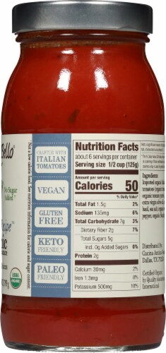 Organico Bello® Delicate Recipe™ Organic Pasta Sauce Perspective: right