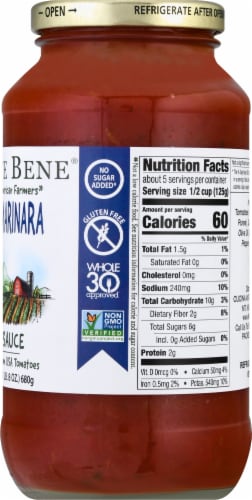 Monte Bene Garlic Marinara Pasta Sauce Perspective: right