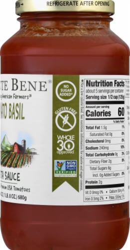 Monte Bene Tomato Basil Pasta Sauce Perspective: right