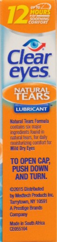 Clear Eyes® Natural Tears Lubricant Eye Drops Perspective: right