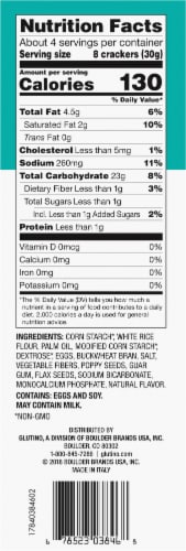 Glutino Gluten Free Multigrain Crackers Perspective: right