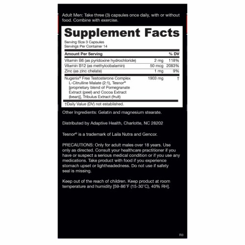 Nugenix® T-Booster Testosterone Supplement Capsules Perspective: right