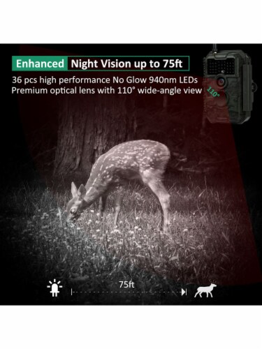 GardePro E6 Camo WiFi 24MP 1296P Outdoor Trail and Game Camera Perspective: right