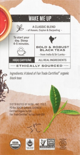 Numi Organic Breakfast Blend Tea Bags Perspective: right