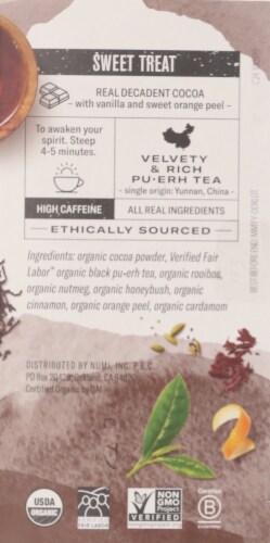 Numi Organic Chocolate Pu-Erh Tea Bags Perspective: right