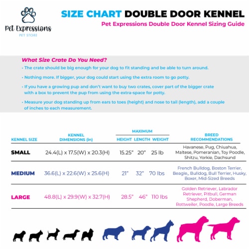 Backyard Expressions Double Door Wire Dog Kennel Pet Crate Perspective: right