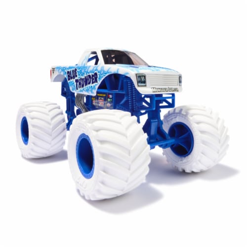 Monster Jam Official Blue Thunder Monster Truck Collector 1:24 Scale Die-Cast Vehicle Toy Perspective: right