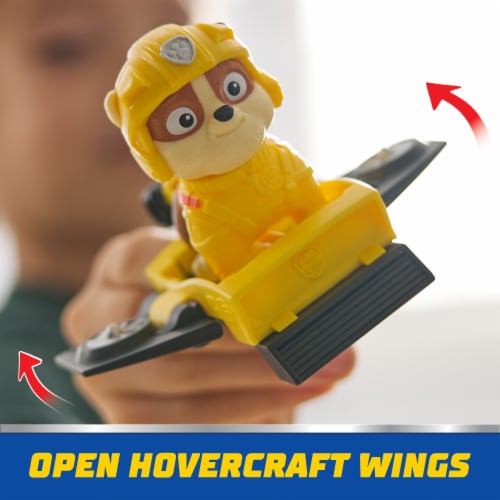 Paw Patrol Action Pups Rubble Action Figure & Hoverboard Airplane Toy with Foldable WIngs Perspective: right