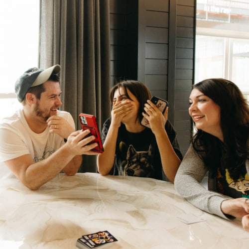Breaking Games Game of Phones Card Game Perspective: right