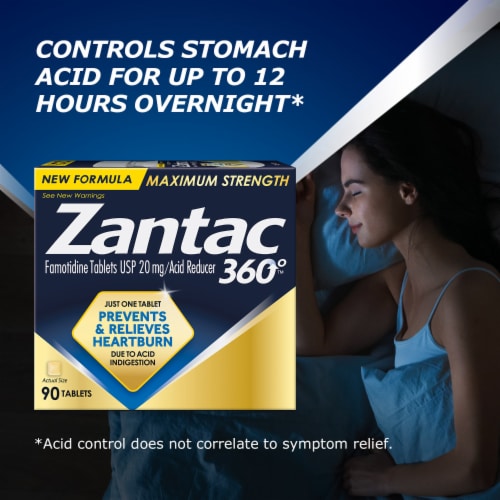 Zantac 360 Maximum Strength Tablets Perspective: right