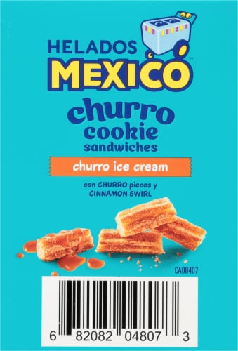 Helados Mexico™ Churro Cookie Ice Cream Sandwiches Perspective: right