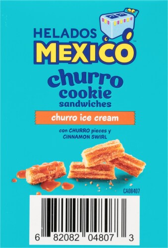 Helados Mexico™ Churro Cookie Ice Cream Sandwiches Perspective: right