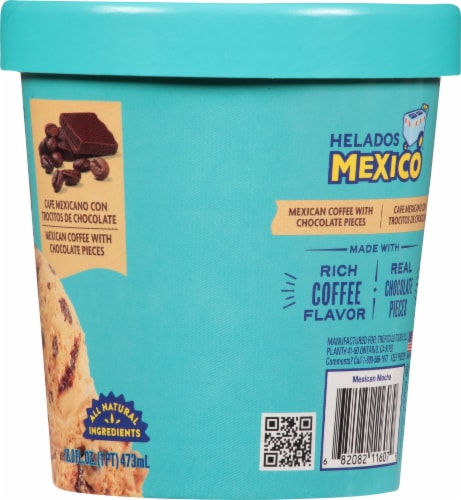 Helados Mexico™ Mexico™ Mexican Coffee with Chocolate Pieces Ice Cream Pint Perspective: right
