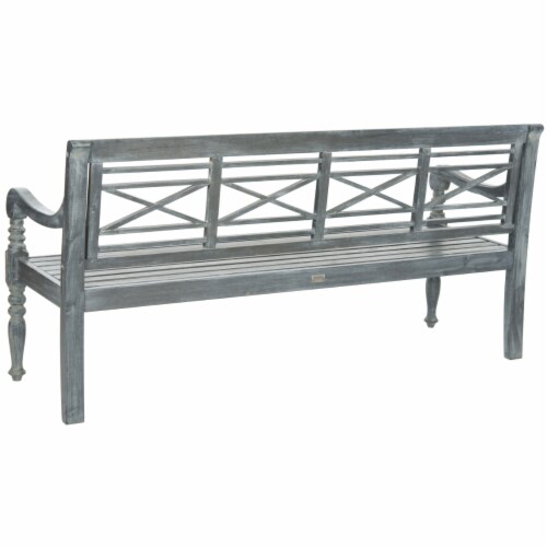 Safavieh Karoo Classic Garden Bench in Ash Gray Perspective: right