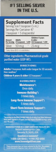 Sovereign Silver® Bio-Active Silver Hydrosol™ Daily+ Immune Support Perspective: right