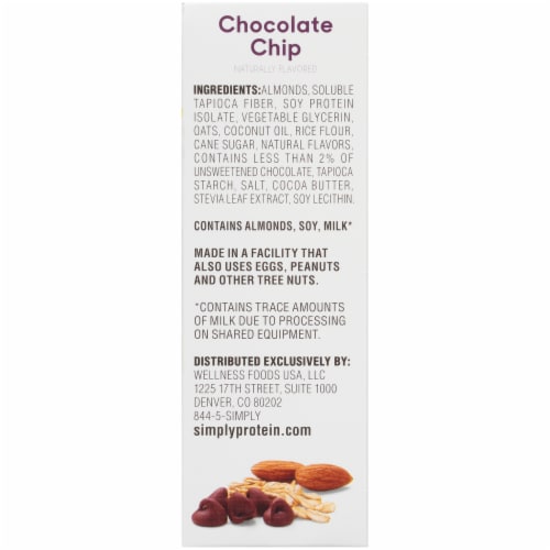 Simply Protein® Gluten Free Chocolate Chip Baked Cookie Bars Perspective: right