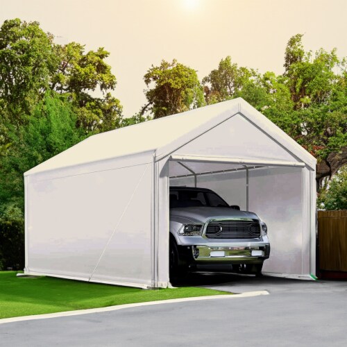 Caravan Canopy 10ft x 20ft Mega Domain Carport Sidewall Kit Perspective: right