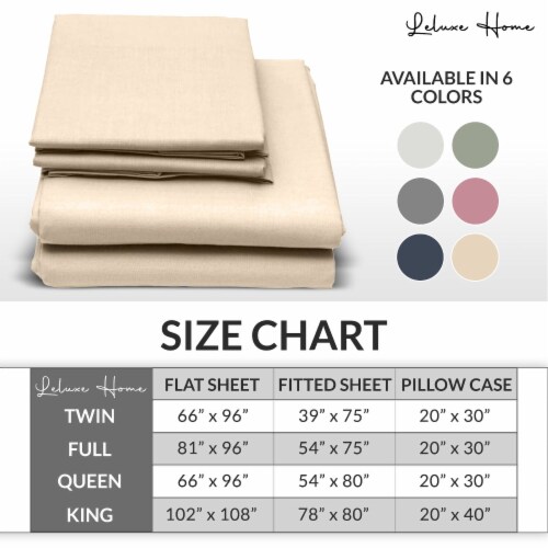 Leluxe Home Striped Full Size Bed Sheets Set 6 Pc Deep Pocket bed sheets Full sheet set Perspective: right