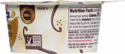 Fage™ Creamy Dreamy Sweet Vanilla Cultured Cream Dessert Perspective: right