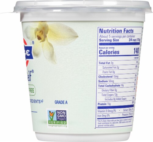 Fage BestSelf Vanilla Yogurt Tub Perspective: right