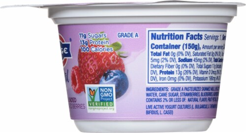 Fage Blended Mixed Berries Yogurt Perspective: right