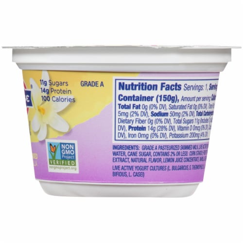 Fage® 0% Milkfat Total Blended Vanilla Yogurt Perspective: right