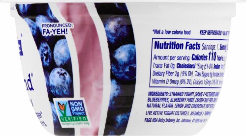 Fage TruBlend Lowfat Blueberry Greek Yogurt Perspective: right