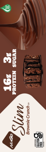 NuGo Nutrition NuGo Slim Gluten Free Brownie Crunch Protein Bar Perspective: right