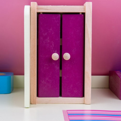Bigjigs Toys, Heritage Furniture Set for Dollhouse Perspective: right