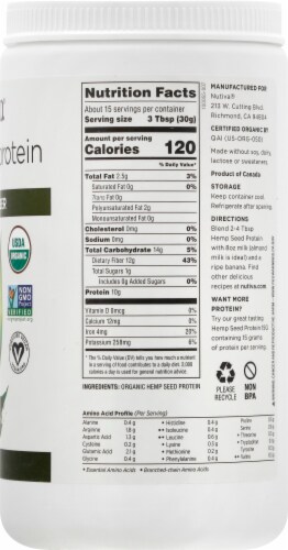 Nutiva Organic Superfood Hi-Fiber Hemp Protein Perspective: right