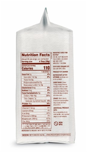Nutiva® Organic Superfood Hemp Protein Powder 15 G Perspective: right