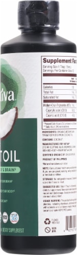 Nutiva Organic Unflavored MCT Oil from Coconut Perspective: right