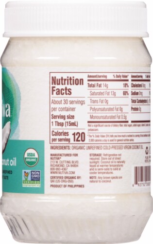 Nutiva® Organic Coconut Oil Perspective: right