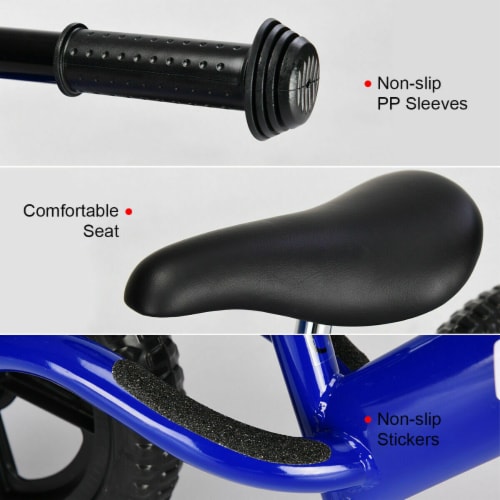 Goplus 12 Balance Bike Classic Kids No Pedal Learn To Ride Pre Bike w Adjustable Seat Blu 33 x15 x20 Mariano s